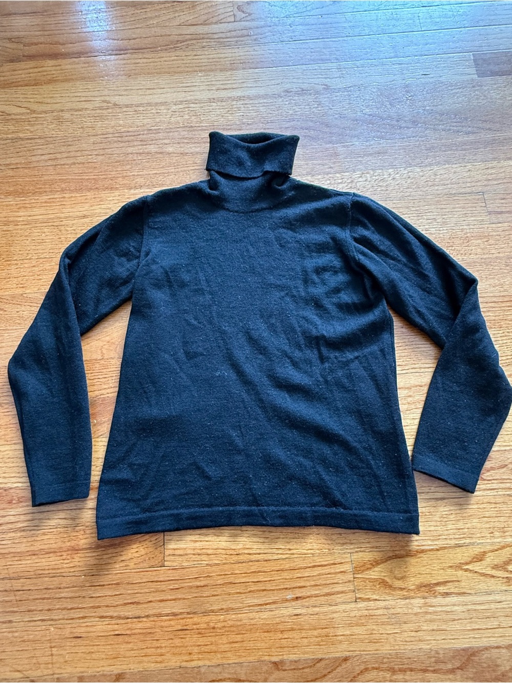Morgano Pure Merino Wool Black Turtleneck Sweater Women's Size M Made in Italy
